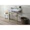 Kingston Brass 30 Carrara Marble Console Sink with Brass Legs, Marble WhiteBrushed Brass LMS3022M8SQ7 - alternate 4